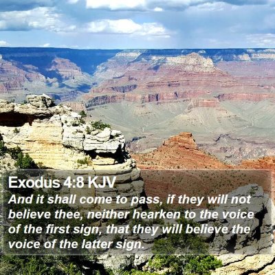 Exodus 4:8 KJV Bible Verse Image