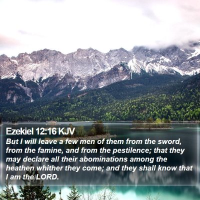 Ezekiel 12:16 KJV Bible Verse Image