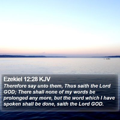 Ezekiel 12:28 KJV Bible Verse Image