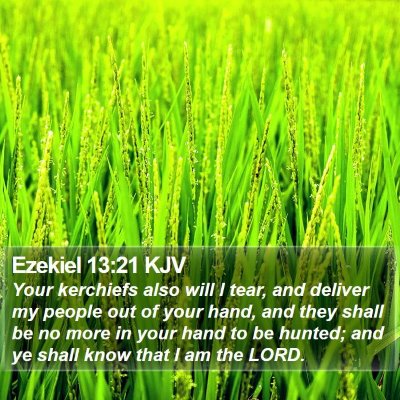Ezekiel 13:21 KJV Bible Verse Image