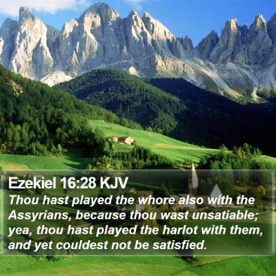 Ezekiel 16:28 KJV Bible Verse Image