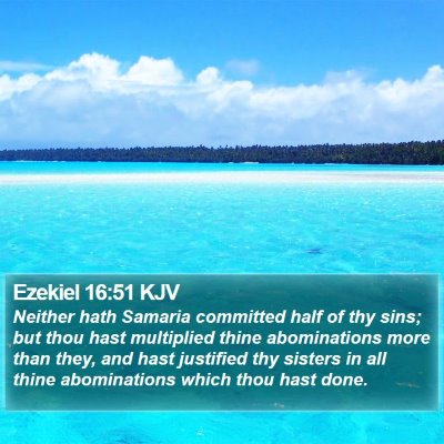 Ezekiel 16:51 KJV Bible Verse Image