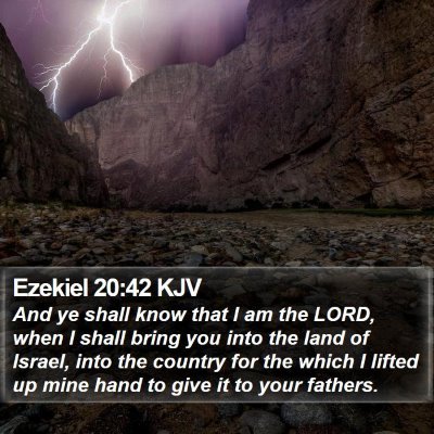 Ezekiel 20:42 KJV Bible Verse Image