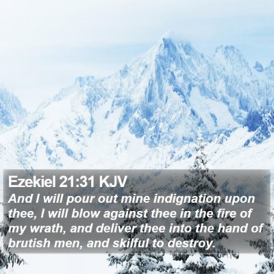 Ezekiel 21:31 KJV Bible Verse Image