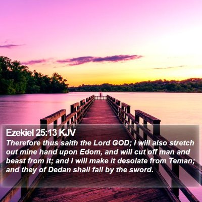 Ezekiel 25:13 KJV Bible Verse Image