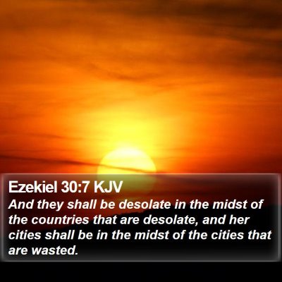 Ezekiel 30:7 KJV Bible Verse Image