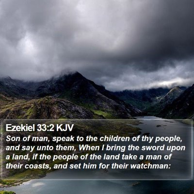 Ezekiel 33:2 KJV Bible Verse Image