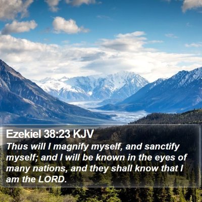 Ezekiel 38:23 KJV Bible Verse Image