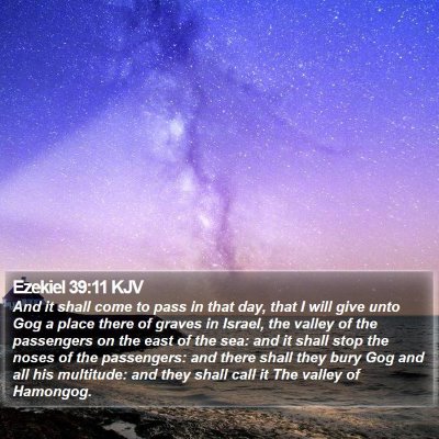 Ezekiel 39:11 KJV Bible Verse Image