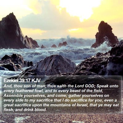Ezekiel 39:17 KJV Bible Verse Image