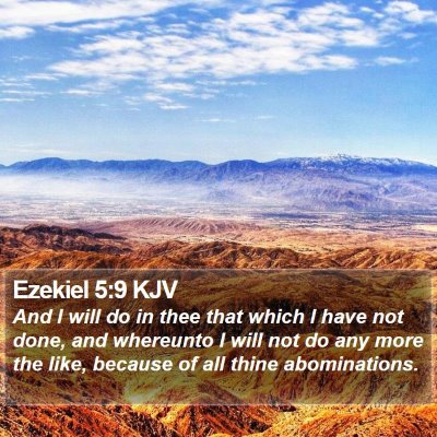 Ezekiel 5:9 KJV Bible Verse Image