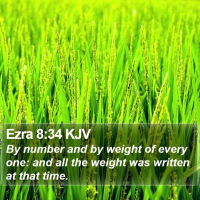Ezra 8:34 KJV Bible Verse Image