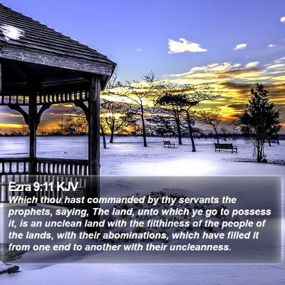 Ezra 9:11 KJV Bible Verse Image
