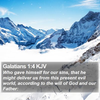 Galatians 1:4 KJV Bible Verse Image
