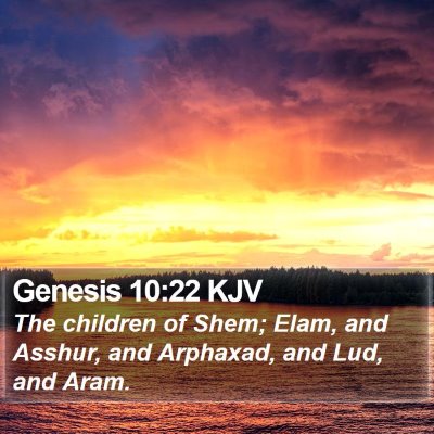 Genesis 10:22 KJV Bible Verse Image