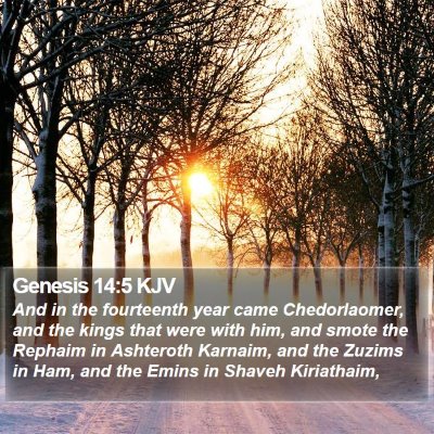 Genesis 14:5 KJV Bible Verse Image