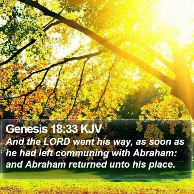 Genesis 18:33 KJV Bible Verse Image