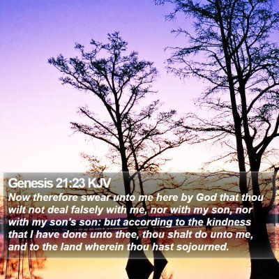 Genesis 21:23 KJV Bible Verse Image