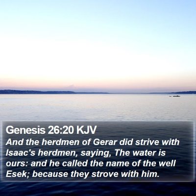 Genesis 26:20 KJV Bible Verse Image