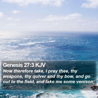 Genesis 27:3 KJV Bible Verse Image