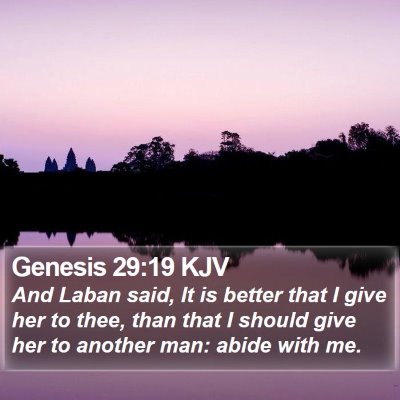 Genesis 29:19 KJV Bible Verse Image