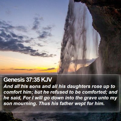 Genesis 37:35 KJV Bible Verse Image