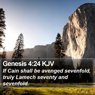 Genesis 4:24 KJV Bible Verse Image