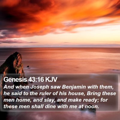 Genesis 43:16 KJV Bible Verse Image