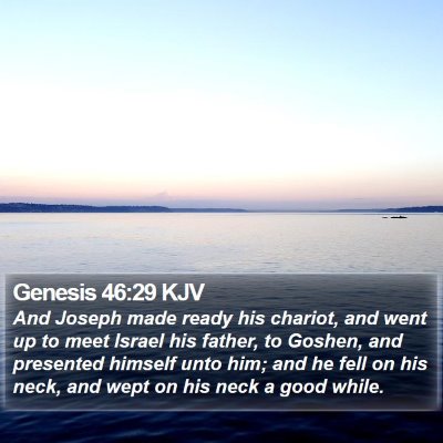 Genesis 46:29 KJV Bible Verse Image