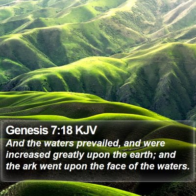 Genesis 7:18 KJV Bible Verse Image