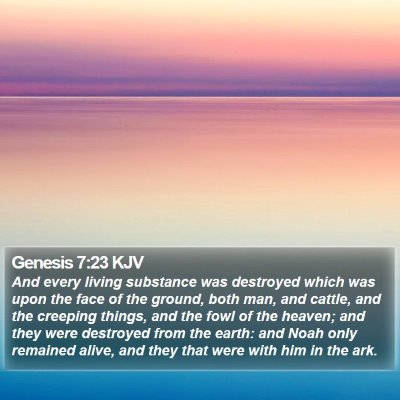 Genesis 7:23 KJV Bible Verse Image