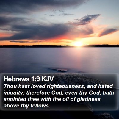 Hebrews 1:9 KJV Bible Verse Image