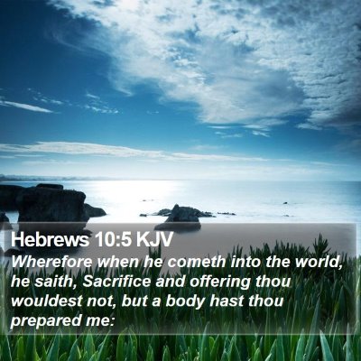 Hebrews 10:5 KJV Bible Verse Image