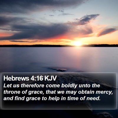 Hebrews 4:16 KJV Bible Verse Image
