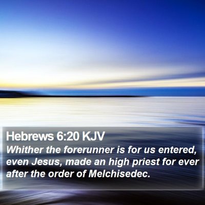 Hebrews 6:20 KJV Bible Verse Image