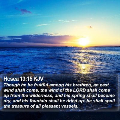 Hosea 13:15 KJV Bible Verse Image