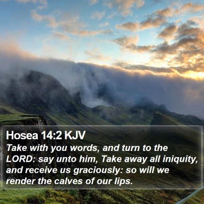 Hosea 14:2 KJV Bible Verse Image