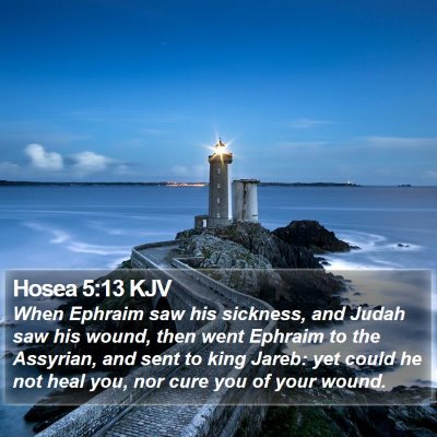 Hosea 5:13 KJV Bible Verse Image