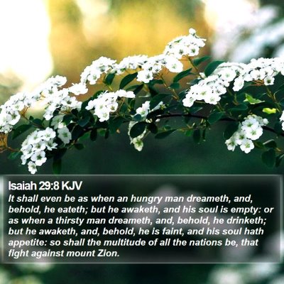 Isaiah 29:8 KJV Bible Verse Image