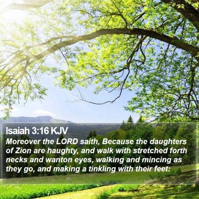 Isaiah 3:16 KJV Bible Verse Image