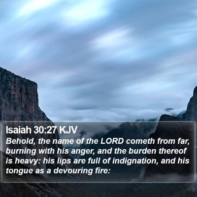 Isaiah 30:27 KJV Bible Verse Image
