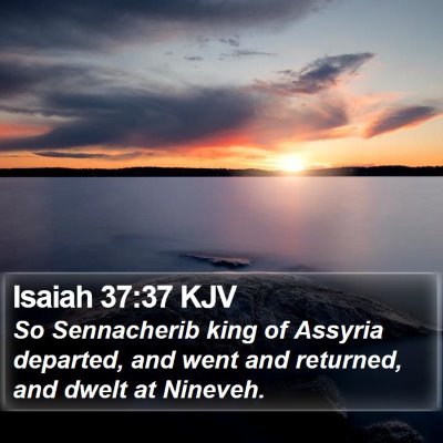 Isaiah 37:37 KJV Bible Verse Image