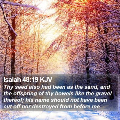 Isaiah 48:19 KJV Bible Verse Image