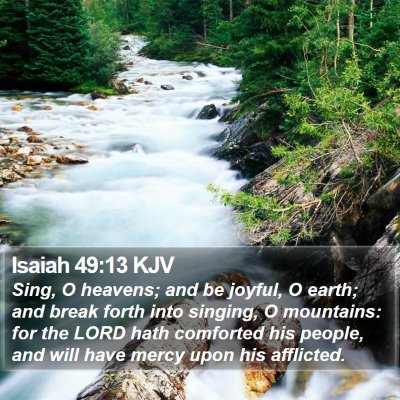 Isaiah 49:13 KJV Bible Verse Image