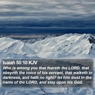 Isaiah 50:10 KJV Bible Verse Image
