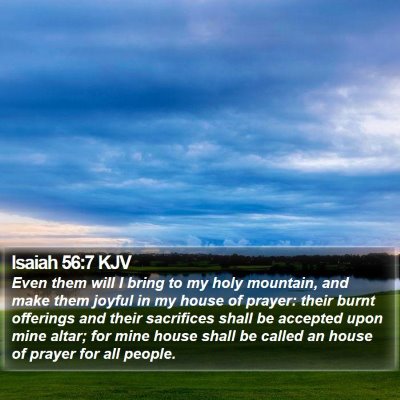 Isaiah 56:7 KJV Bible Verse Image