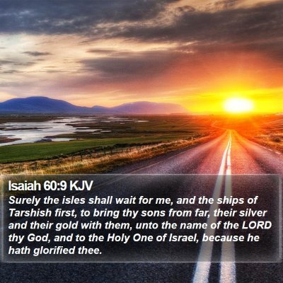 Isaiah 60:9 KJV Bible Verse Image