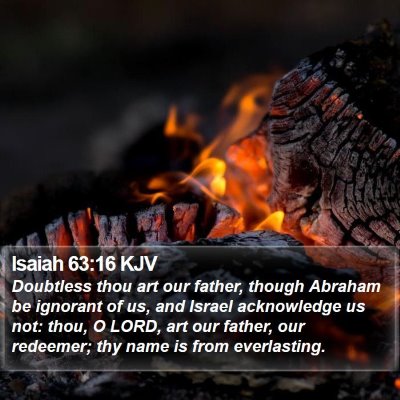 Isaiah 63:16 KJV Bible Verse Image