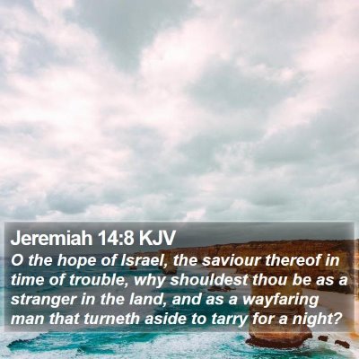 Jeremiah 14:8 KJV Bible Verse Image