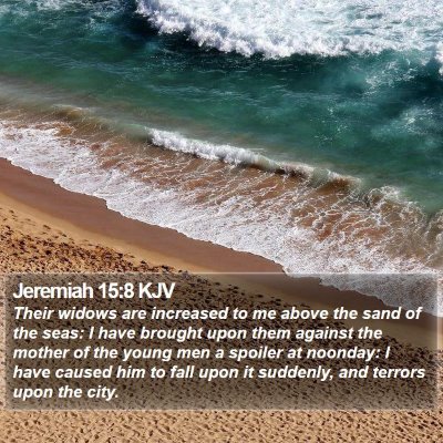Jeremiah 15:8 KJV Bible Verse Image